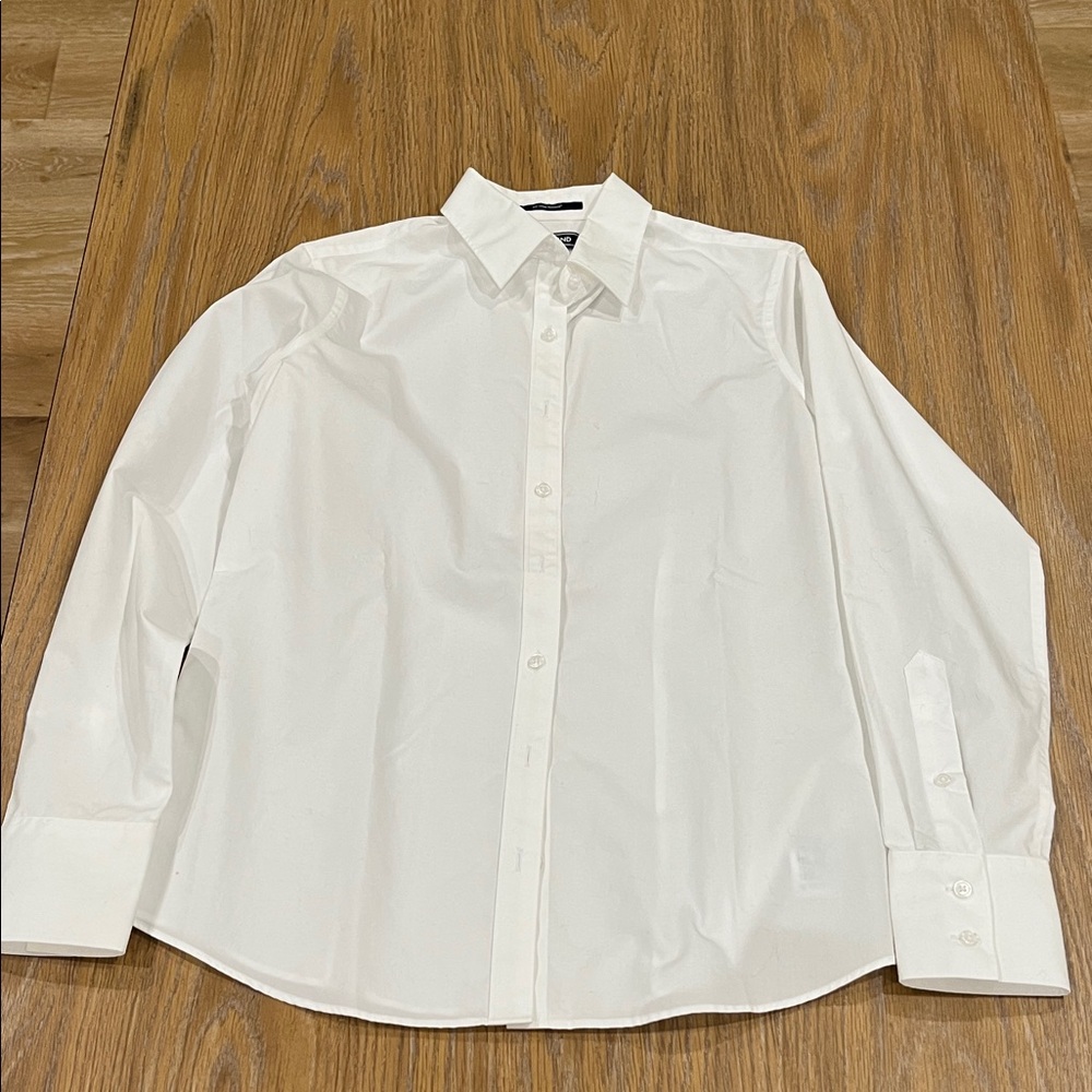 Lands' End Women's White Button Down Shirt